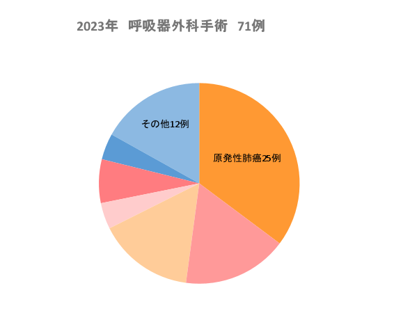 2023年 呼吸器外科手術 71例
